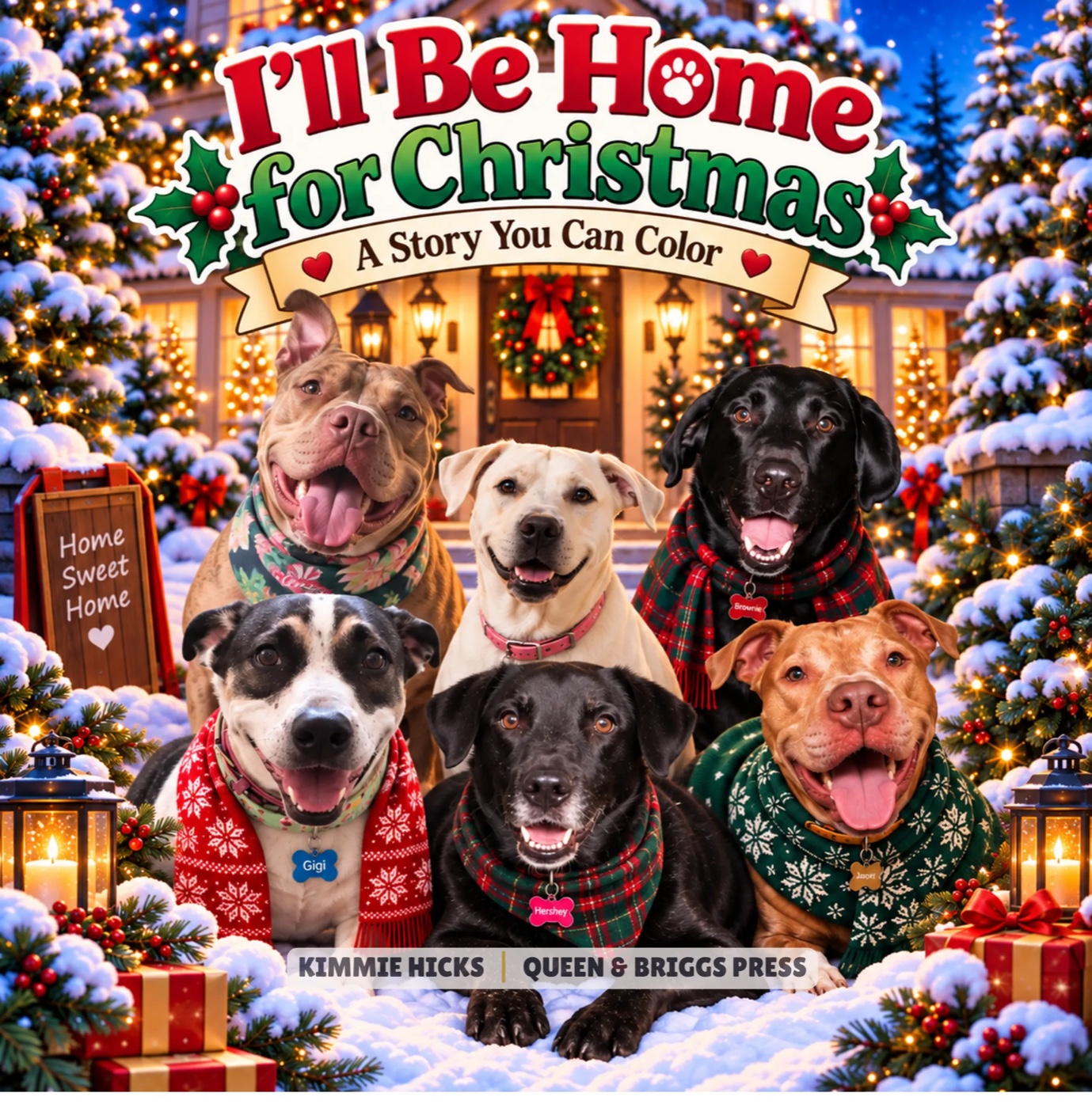 I'll Be Home For Christmas coloring book cover