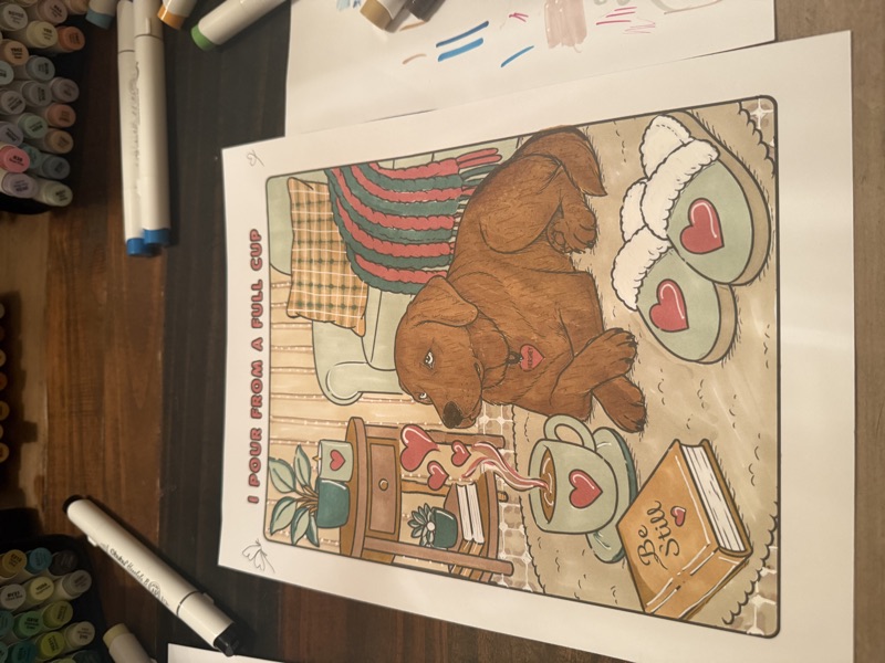 Community coloring from A Mindful Moment: Love Lives Here