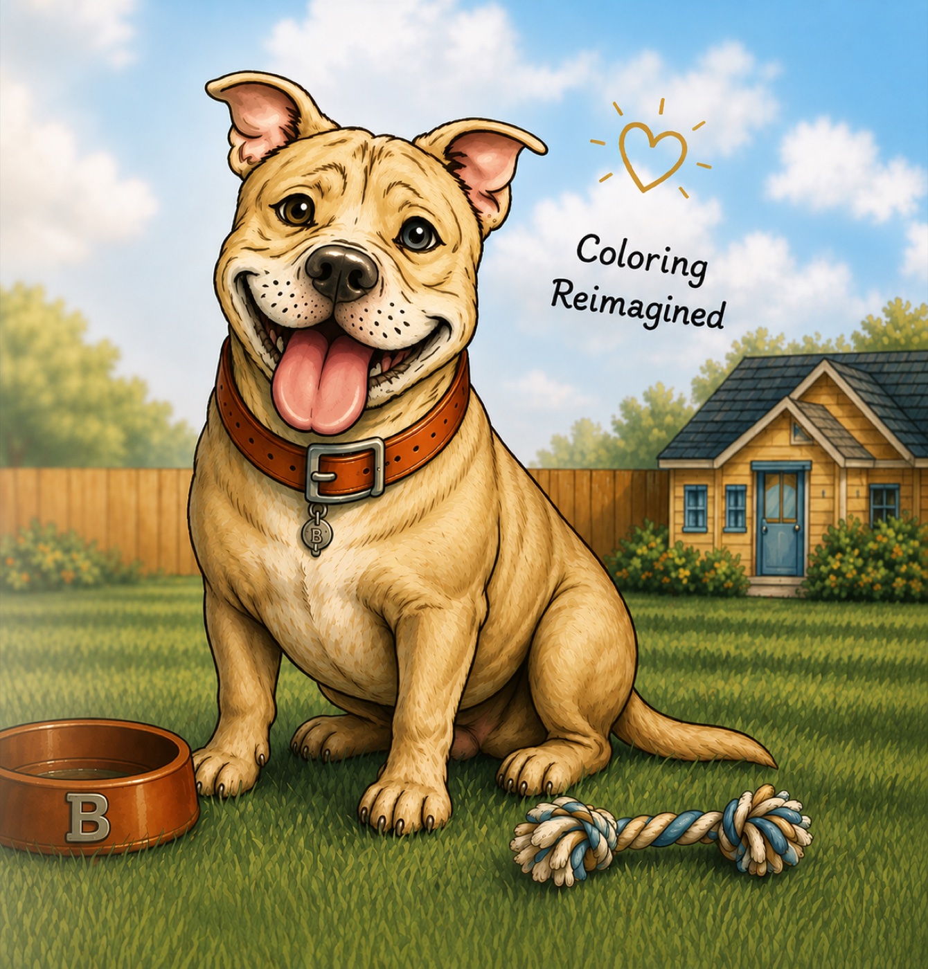 Bronx — Queen & Briggs Press free coloring page — american bully coloring pages — Queen and Briggs Press free pdf